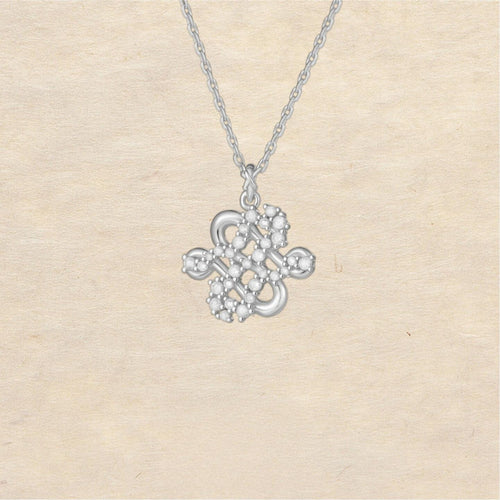 Original, New Chinese-Style Light Luxury Diamond-Set Swastika Necklace in 925 Sterling Silver
