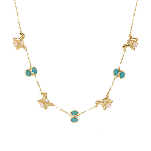 Original Pony Necklace with Turquoise