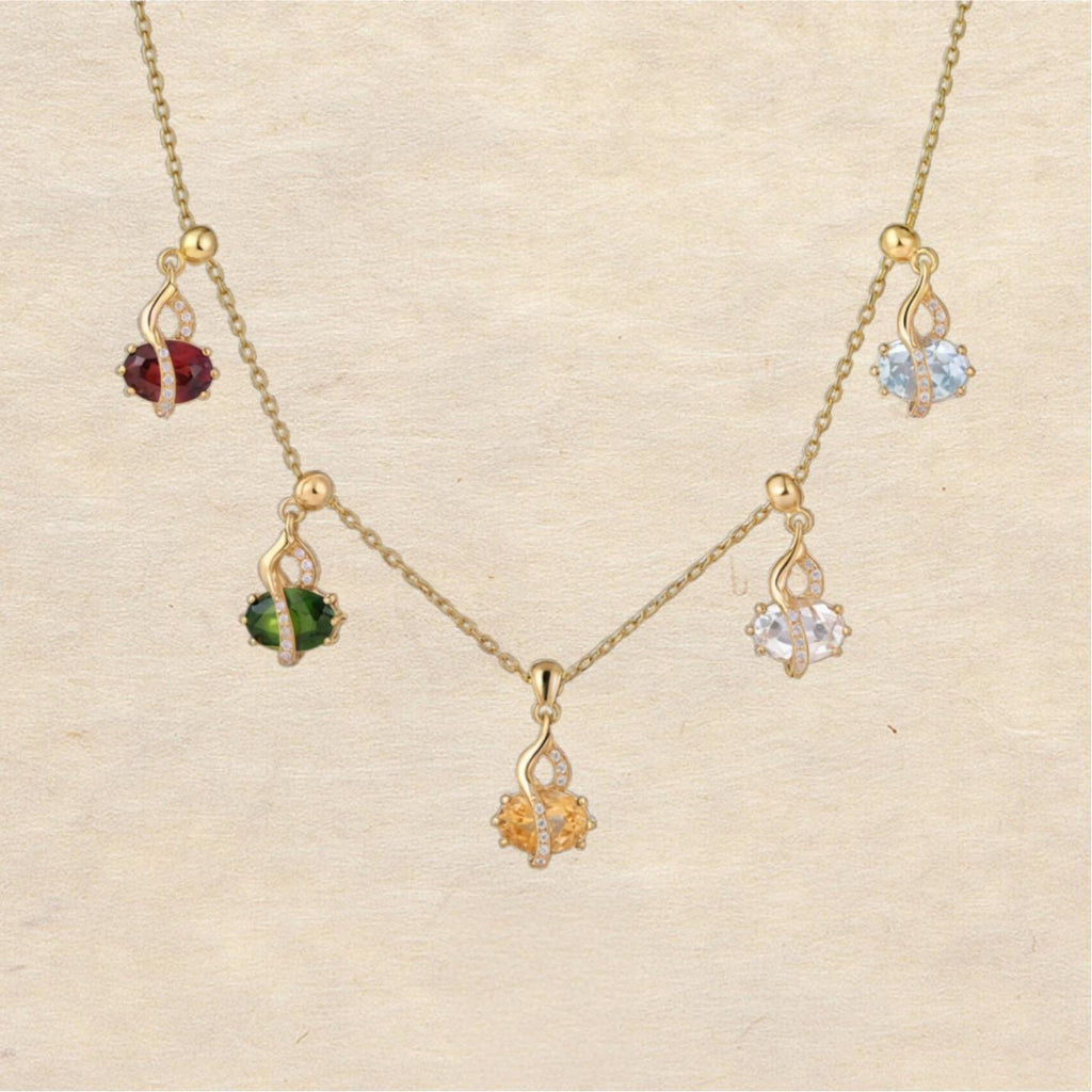 Colorful Gourd-Shaped New Chinese-Style Original Design Pendant, Silver with Gold Plating