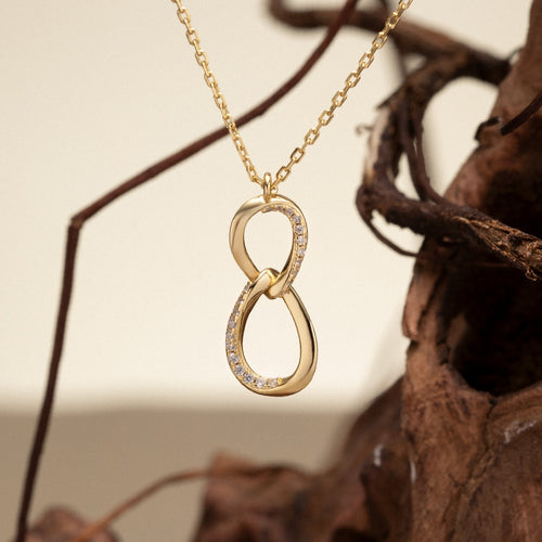 Hengxun Original Design Moissanite Necklace: Gold-Plated Silver with Diamonds