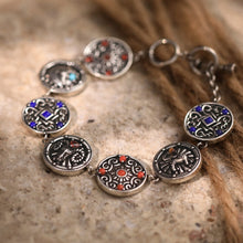 Load image into Gallery viewer, Original Design Urban Nomad-Style Turquoise Bracelet in Sterling Silver