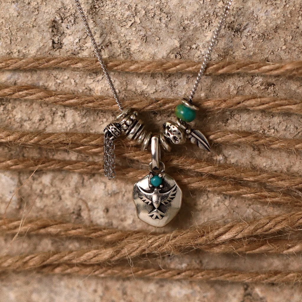 Original Urban Nomad-Style Moray Eagle Necklace, Sterling Silver