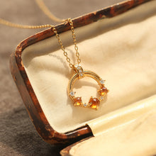 Load image into Gallery viewer, Original Tangerine Garnet Necklace with Gold-Plated Silver Choker