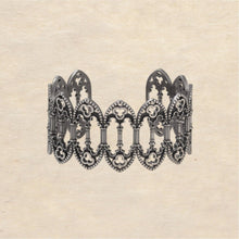 Load image into Gallery viewer, “Dawn of the Holy Court” Original Design Openwork French-Style Sterling Silver Bracelet