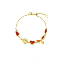 Load image into Gallery viewer, Sun God Red Agate Bracelet: Gold-Plated, Lightly Luxurious, Retro Charm