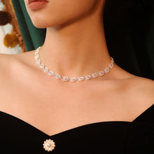 Load image into Gallery viewer, “Weaving Light” Original Vintage Openwork Lace Necklace, Sterling Silver