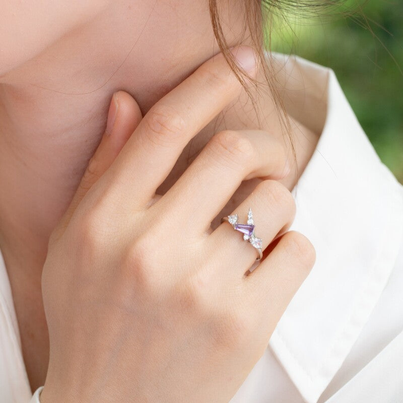 Original Starry Sky Unicorn Ring, Sterling Silver