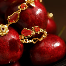 Load image into Gallery viewer, Chihong Original Sun God Red Agate Ring, Gold-Plated