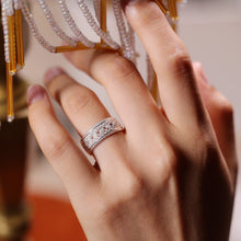 Load image into Gallery viewer, “Weaving Light” Original Design Openwork Lace Ring, Sterling Silver