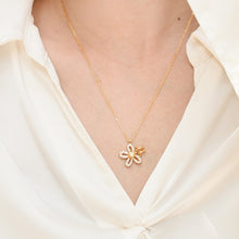 Load image into Gallery viewer, Original Citrine Necklace in Gold-Plated Silver with Diamonds