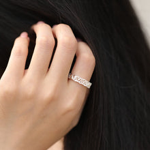 Load image into Gallery viewer, Original Mini Cake White Crystal Ring in Sterling Silver with Diamonds