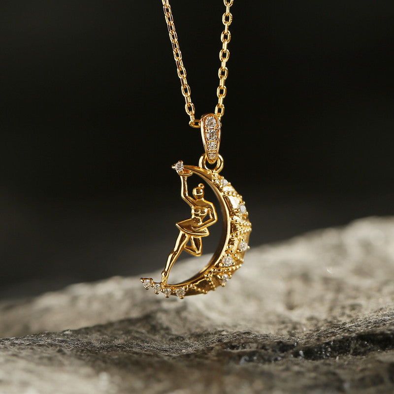 “Dance of the Moon” Original Design Sterling Silver Necklace