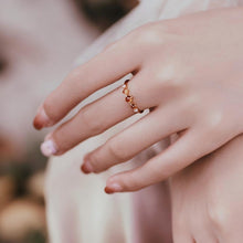 Load image into Gallery viewer, Vintage-Style Open-Finger Garnet Ring in Orange-Yellow Tones