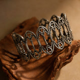 “Dawn of the Holy Court” Original Design Openwork French-Style Sterling Silver Bracelet