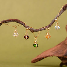 Load image into Gallery viewer, Colorful Gourd-Shaped New Chinese-Style Original Design Pendant, Silver with Gold Plating