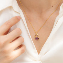 Load image into Gallery viewer, Original Design Amethyst Necklace in Gold-Plated Silver