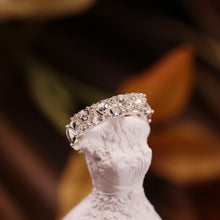 Load image into Gallery viewer, Original Mini Cake White Crystal Ring in Sterling Silver with Diamonds