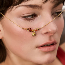 Load image into Gallery viewer, Original Sun God Red Agate Necklace with Gold Plating