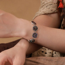 Load image into Gallery viewer, Original Design Urban Nomad-Style Turquoise Bracelet in Sterling Silver