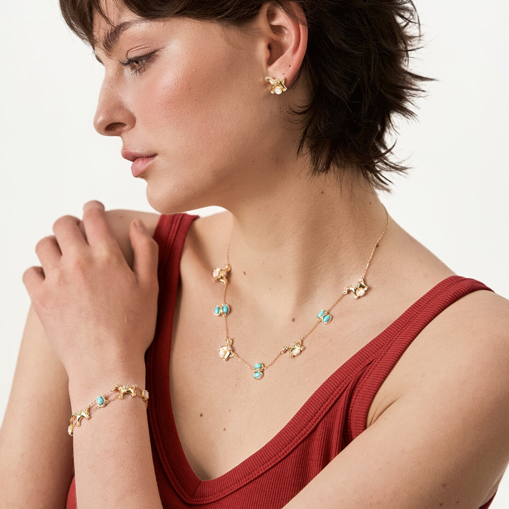 Original Pony Necklace with Turquoise