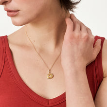 Load image into Gallery viewer, Original Chinese-Style Brushed Butterfly Interlocking Lock Necklace in Pink Pearl