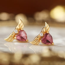 Load image into Gallery viewer, Original Design Pink Tourmaline Stud Earrings in Sterling Silver