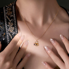 Load image into Gallery viewer, Original Tiger's Eye Necklace with Gold-Plated Silver Choker