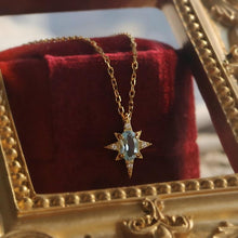 Load image into Gallery viewer, Affordable Luxury Vintage Topaz Necklace: Gold-Plated Silver Choker