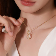 Load image into Gallery viewer, Hengxun Original Design Moissanite Necklace: Gold-Plated Silver with Diamonds