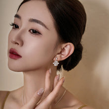 Load image into Gallery viewer, Original, New Chinese-Style Light Luxury Diamond-Set Swastika Earrings in 925 Sterling Silver