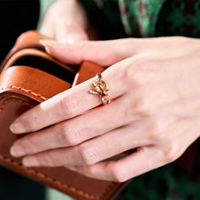 Load image into Gallery viewer, Original Design Rabbit Ring, Silver with Gold Plating