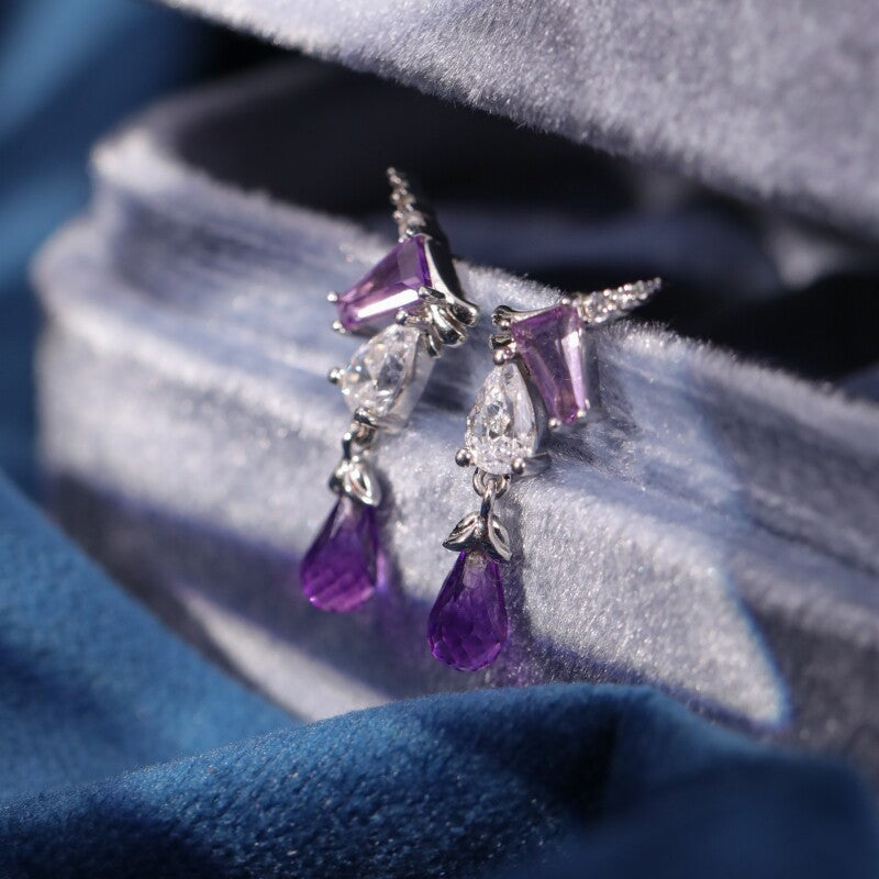 Original Design Starry Sky Unicorn Stud Earrings, Sterling Silver