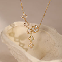 Load image into Gallery viewer, Original Chinese-Style Four-Leaf Clover Lucky Necklace, Silver with Gold Plating