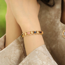 Load image into Gallery viewer, “Spirit Stone Resonance” Original Design Natural Gemstone Bracelet in Sterling Silver