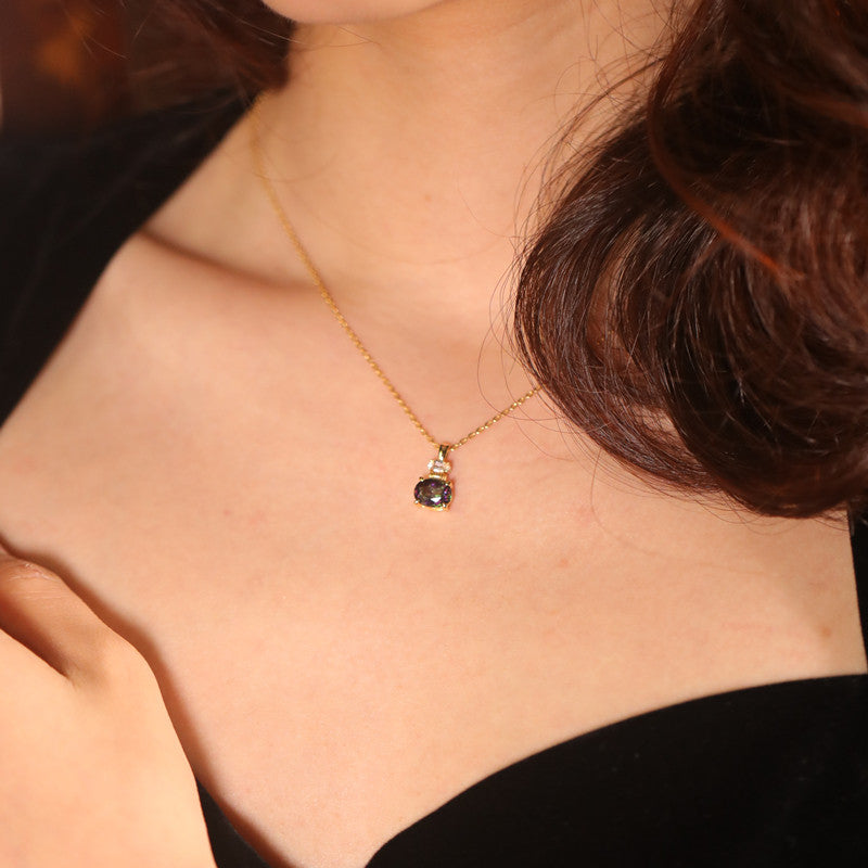 Proust Original Scent Memory Rainbow Topaz Perfume Bottle Necklace