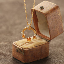Load image into Gallery viewer, Original Tangerine Garnet Necklace with Gold-Plated Silver Choker