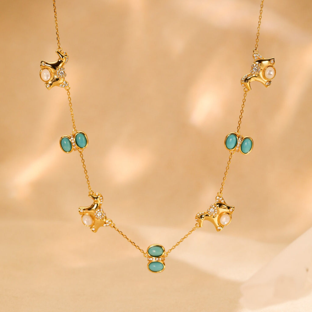 Original Pony Necklace with Turquoise