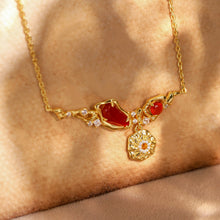 Load image into Gallery viewer, Original Sun God Red Agate Necklace with Gold Plating
