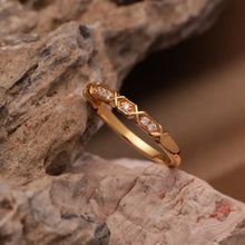 Load image into Gallery viewer, Original Design Starry Sky Ring with Layered Bands in Sterling Silver and Diamond Accents