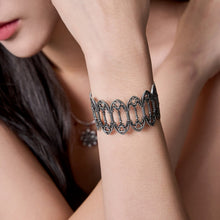 Load image into Gallery viewer, “Dawn of the Holy Court” Original Design Openwork French-Style Sterling Silver Bracelet