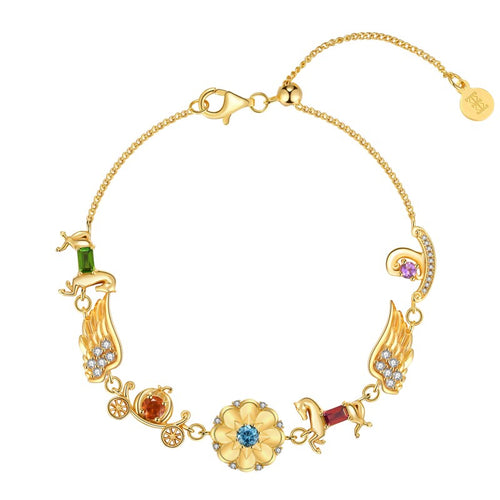Carousel Original Colored Gemstone Vintage Bracelet