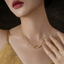Load image into Gallery viewer, Original Chinese-Style Ruyi White Hotan Jade Necklace with Gold-Plated Silver