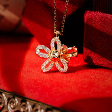 Load image into Gallery viewer, Original Citrine Necklace in Gold-Plated Silver with Diamonds