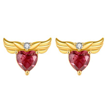 Load image into Gallery viewer, Original Design Pink Tourmaline Stud Earrings in Sterling Silver
