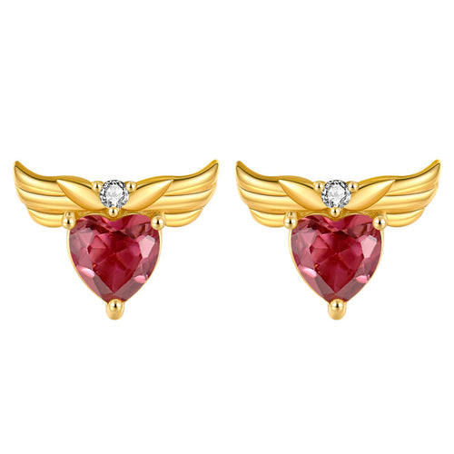 Original Design Pink Tourmaline Stud Earrings in Sterling Silver