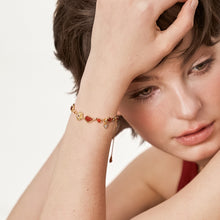 Load image into Gallery viewer, Sun God Red Agate Bracelet: Gold-Plated, Lightly Luxurious, Retro Charm