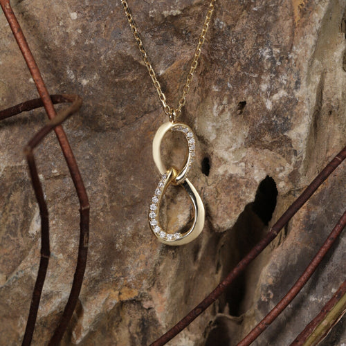 Hengxun Original Design Moissanite Necklace: Gold-Plated Silver with Diamonds