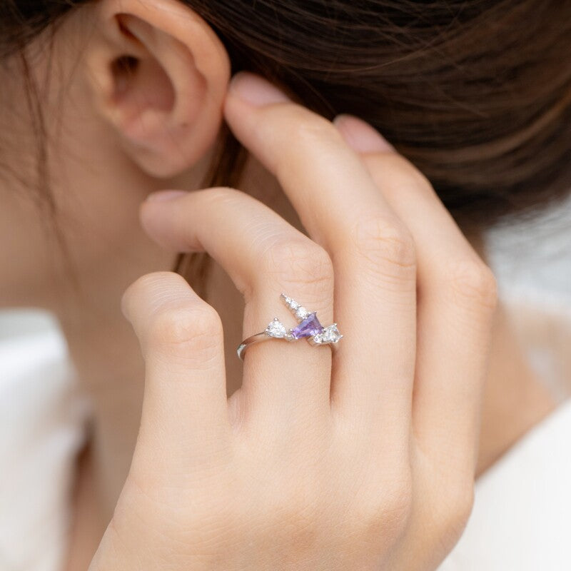Original Starry Sky Unicorn Ring, Sterling Silver