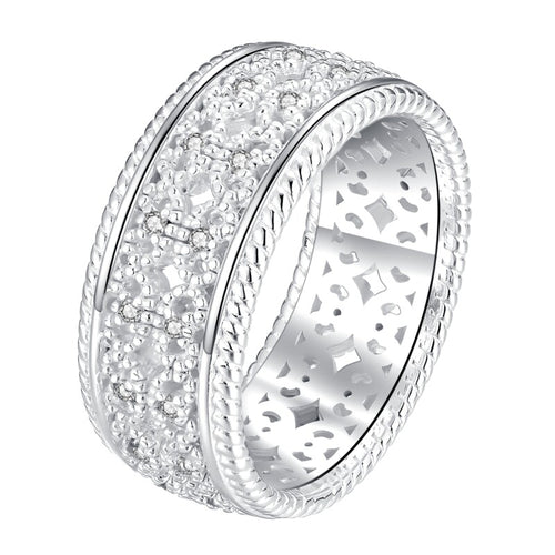“Weaving Light” Original Design Openwork Lace Ring, Sterling Silver