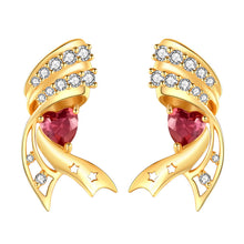 Load image into Gallery viewer, Original Design Pink Natural Tourmaline Star Earrings, Sterling Silver